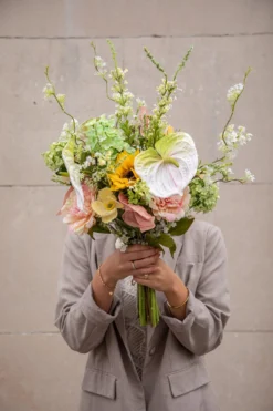 Flamingoblomst Kunstig Blomst - Hvid