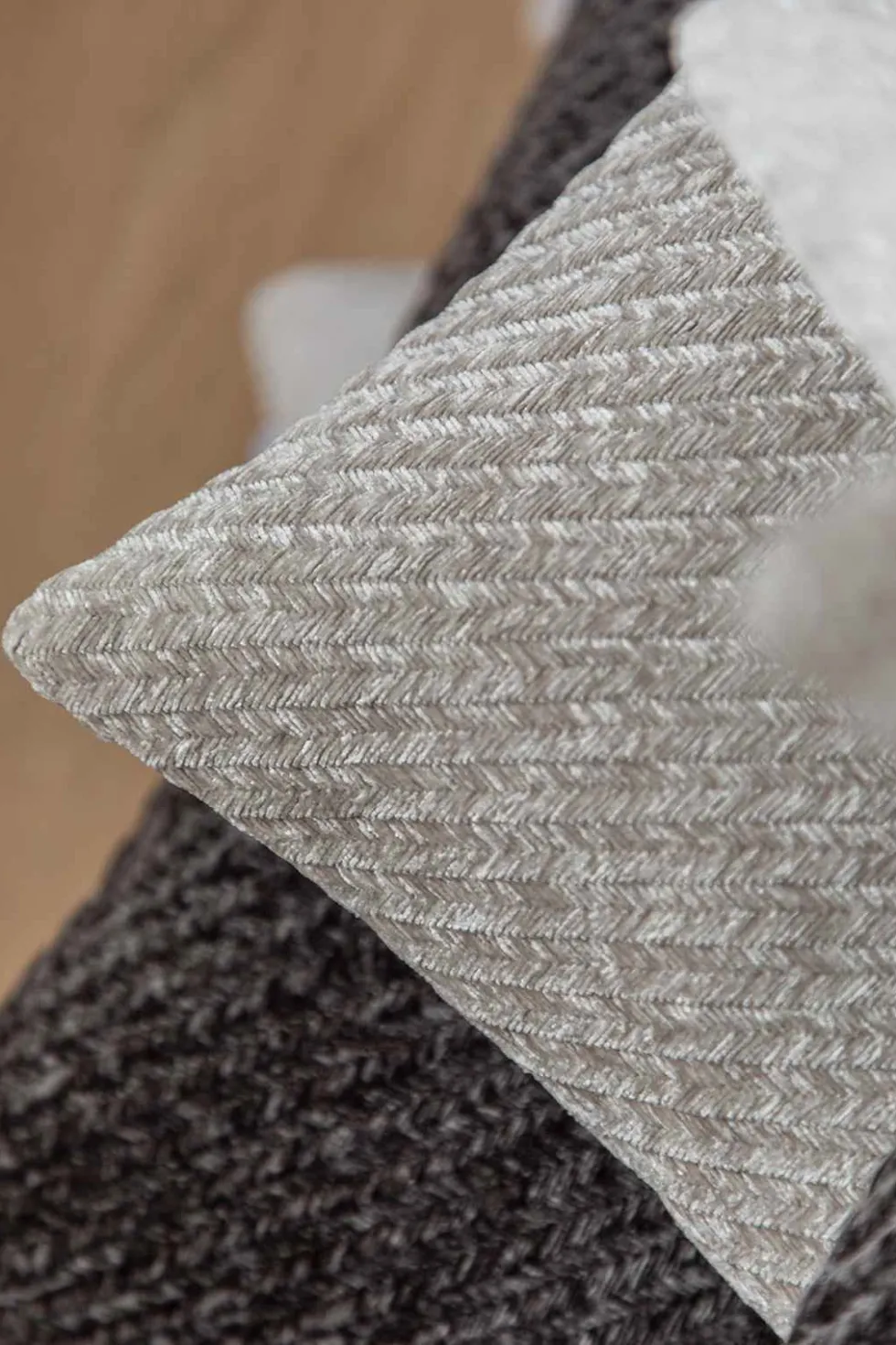 Herringbone Pude - Cloudy Grey | 45*45