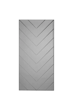 Herringbone Spejl - Grå | Stor
