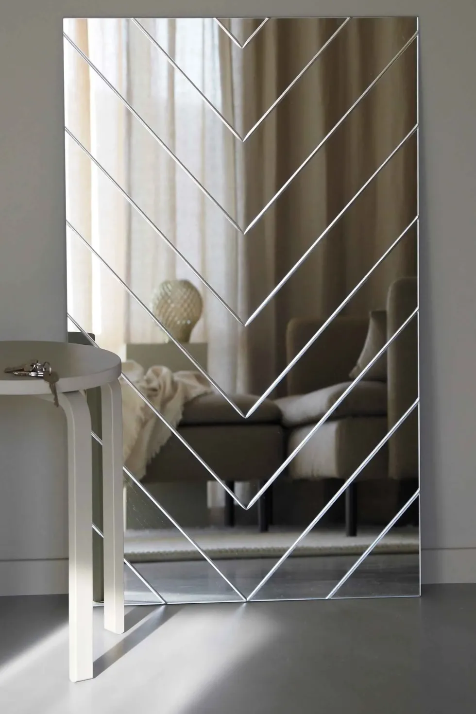 Herringbone Spejl - Klar | Lille