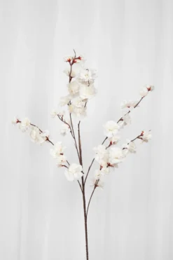 Kirsebærgren Kunstig Blomst - Hvid