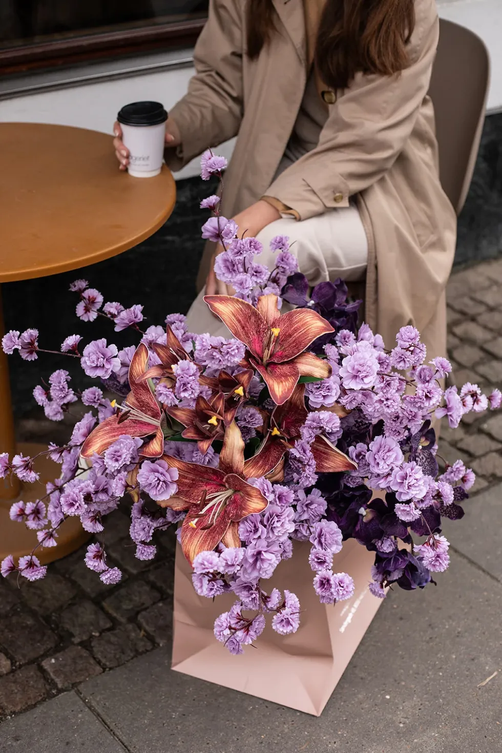 Kirsebærgren Kunstig Blomst - Lilla