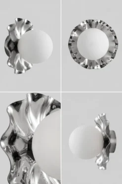 Lea Lampe - chrome | opal glas
