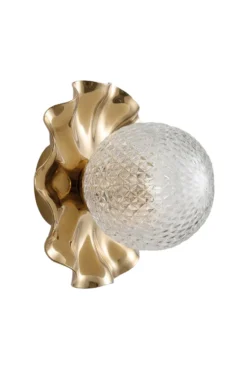 Lea Lampe - gylden | harlequin glas
