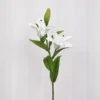 Lilje Kunstig Blomst - Hvid | Mellem