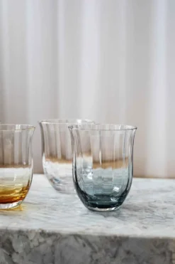 Lina Drikkeglas - Petrol blue