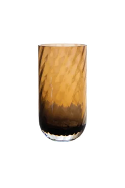 Meadow Swirl Cylinder Vase - Amber | Lille
