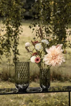 Meadow Swirl Cylinder Vase - Grå | Lille