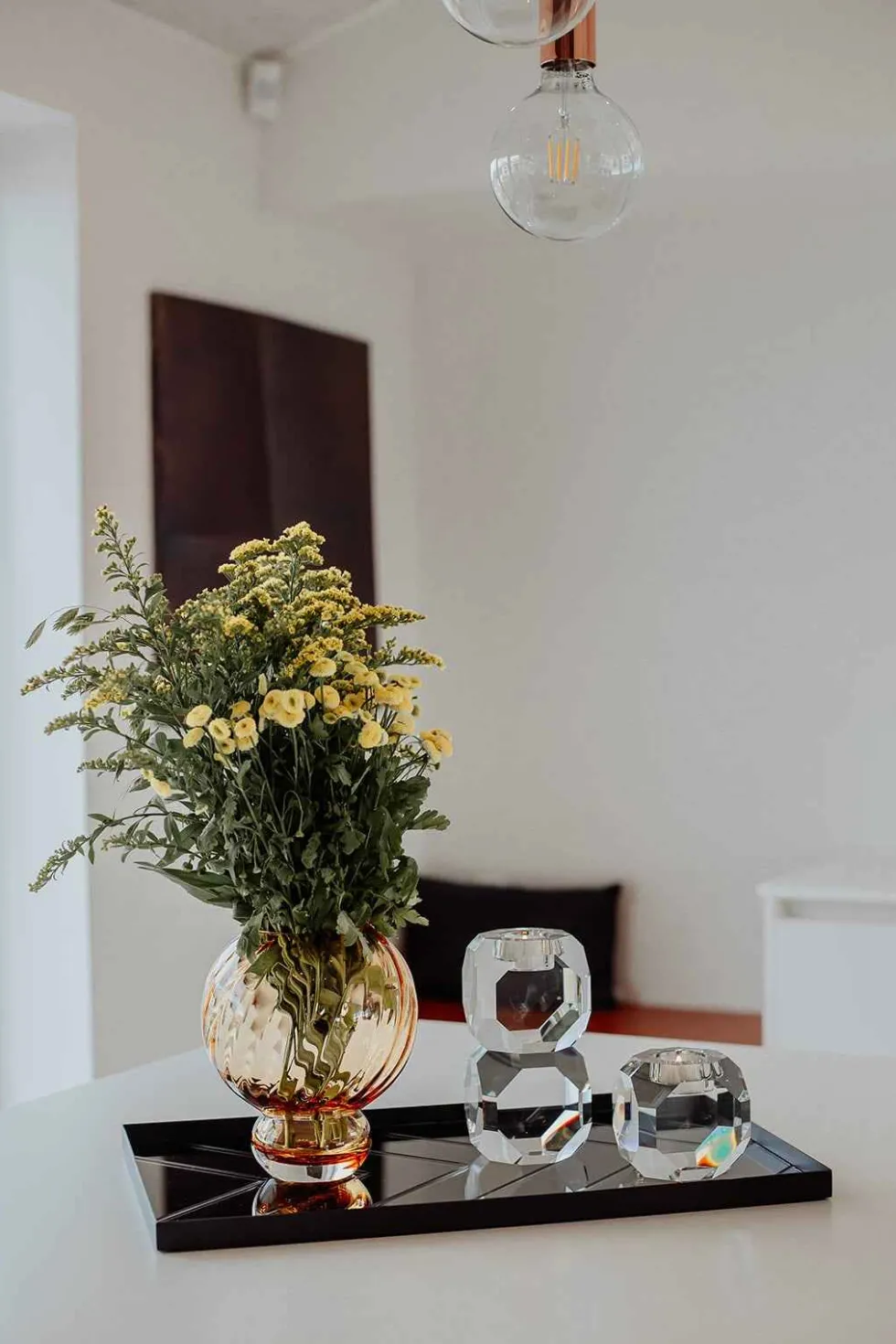 Meadow Swirl Vase - Amber | Lille