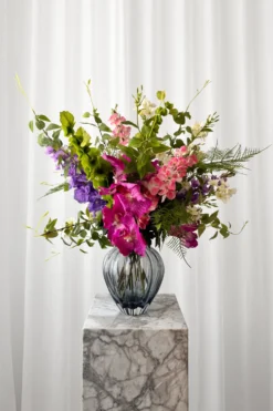 Orkidé Kunstig Blomst - Pink | 7 hoveder