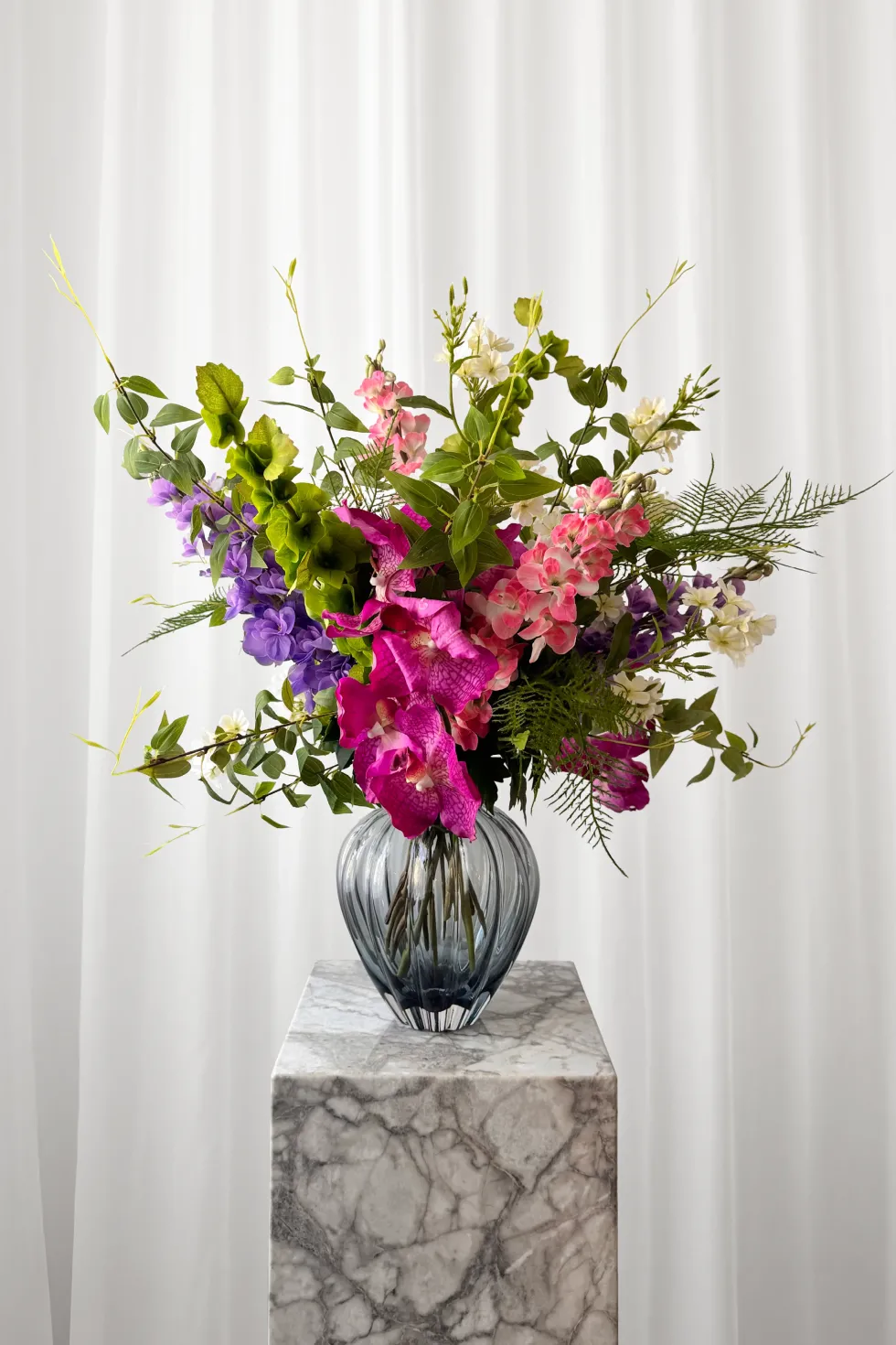 Orkidé Kunstig Blomst - Pink | 7 hoveder