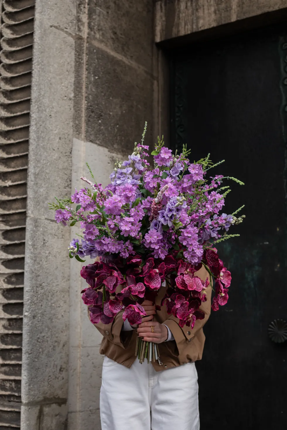 Orkidé Kunstig Blomst - Plum | 7 hoveder