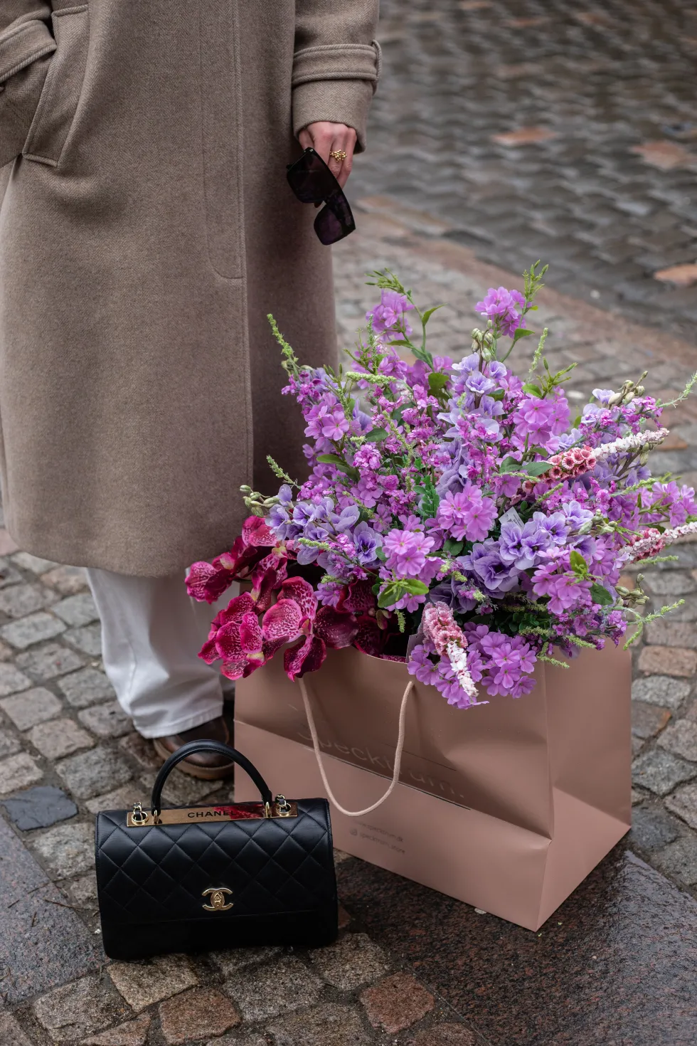 Orkidé Kunstig Blomst - Plum | 7 hoveder
