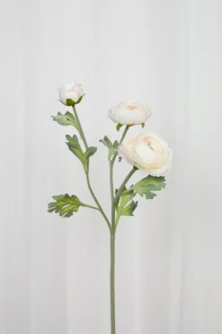 Ranunkel Kunstig Blomst - Hvid
