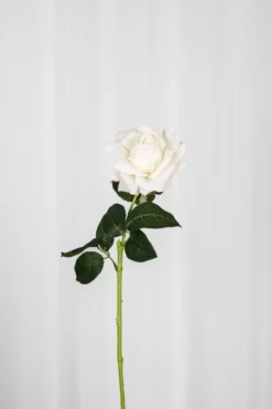 Rose Kunstig Blomst - Hvid