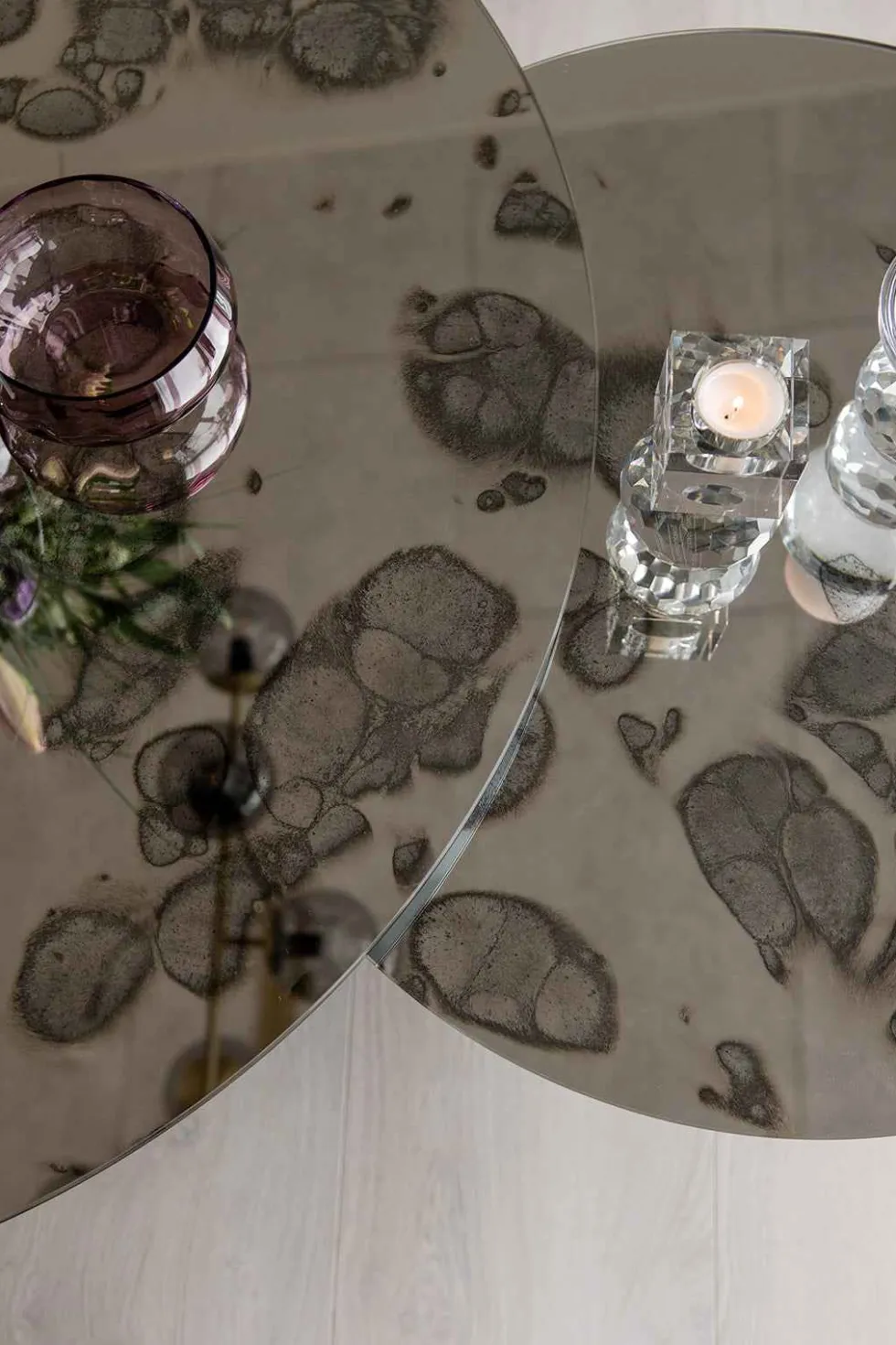 Shade Sofabord - Top plade Silver Antique Lille