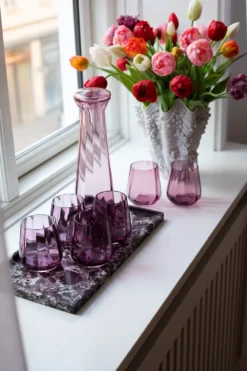 Shop looket - 6 stk. Meadow plum drikkeglas