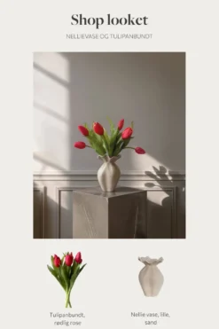 Shop looket - Tulipanbundt og Nellie vase - Rose