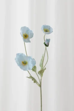 Valmue Kunstig Blomst - Blå